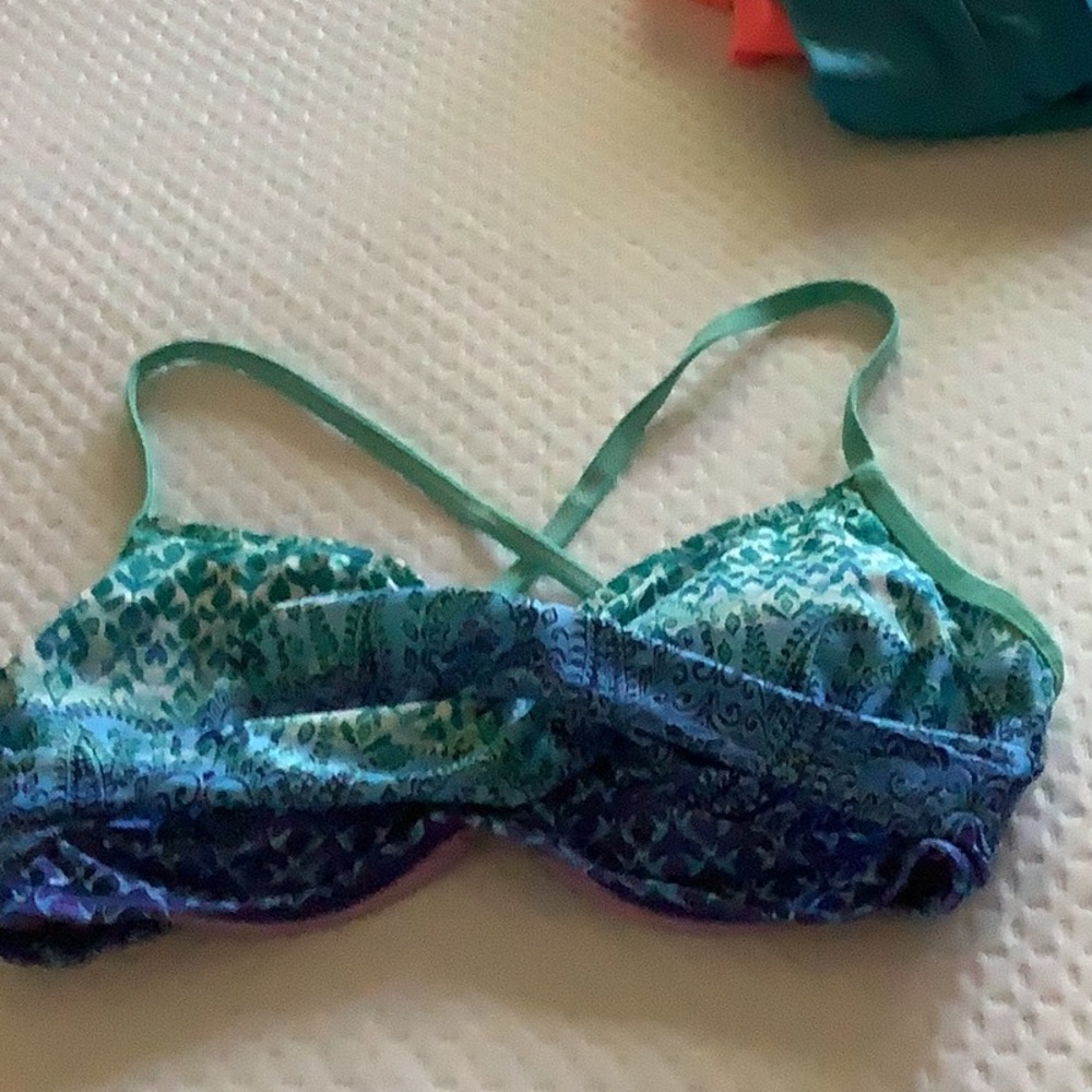 Athleta Blue and Green One Piece Swimsuit new no tag